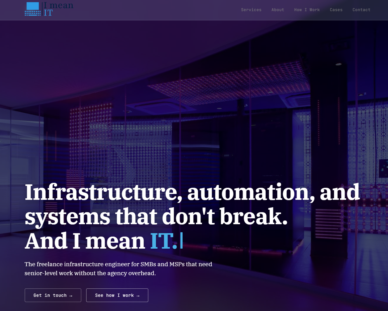 Self-hosted Dutch business web presence